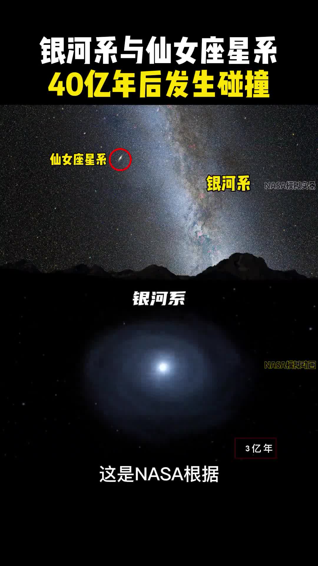 科学家推测40亿年后银河系和仙女座星系将发生碰撞预计70亿年后合并成巨椭圆星系