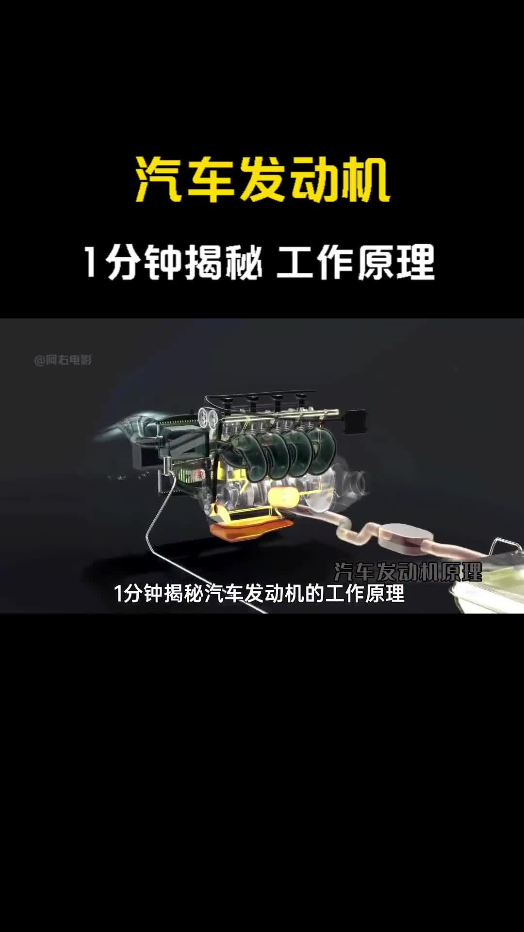 1分钟揭秘汽车发动机的工作原理