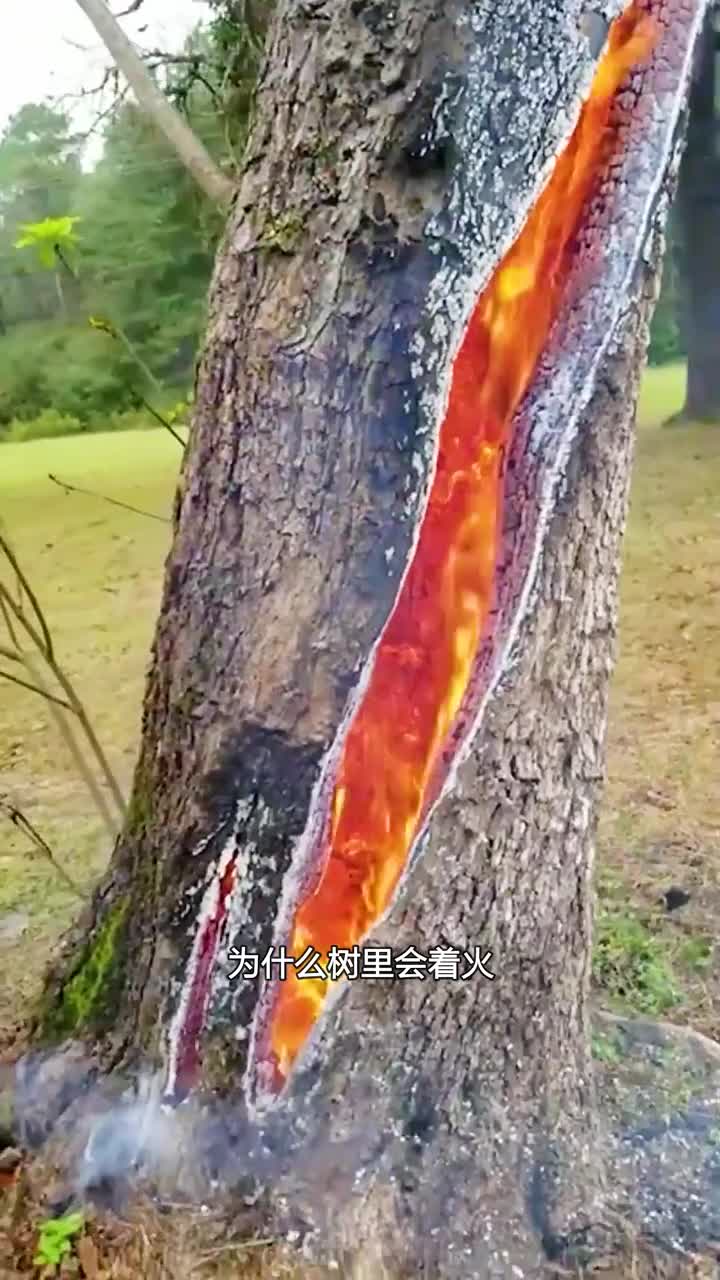 大树着火的原因