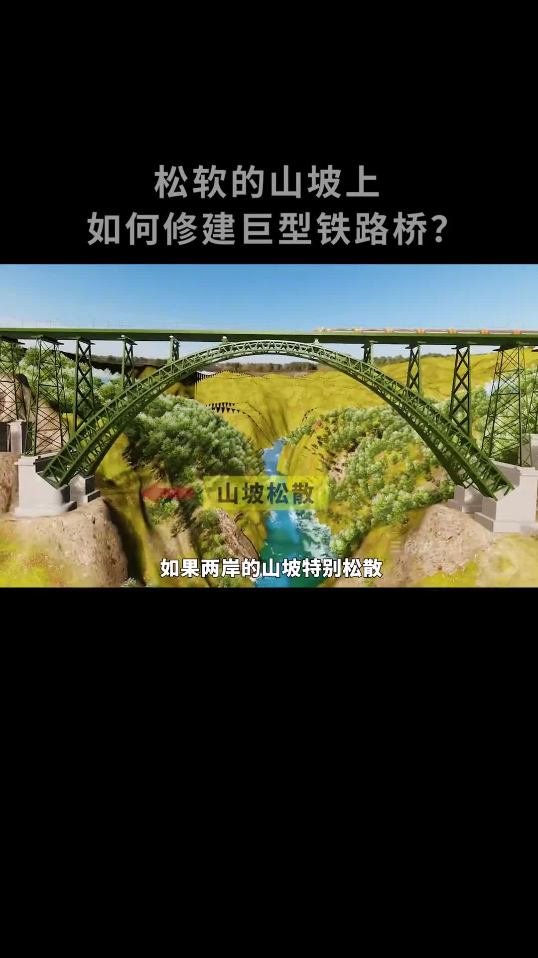 松散的山坡上如何修建巨型铁路桥