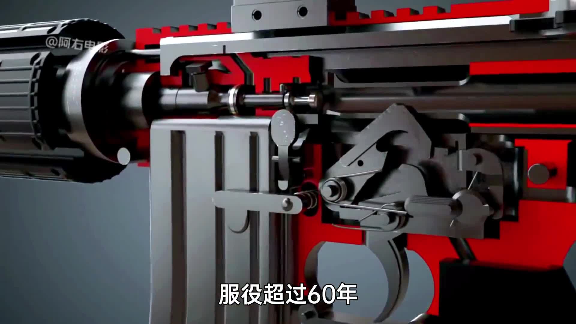 1分钟揭秘M16步枪结构服役60年全球排第2