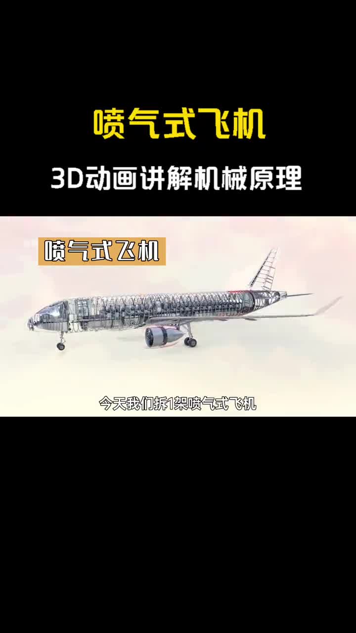 3D演示喷气式飞机结构原理