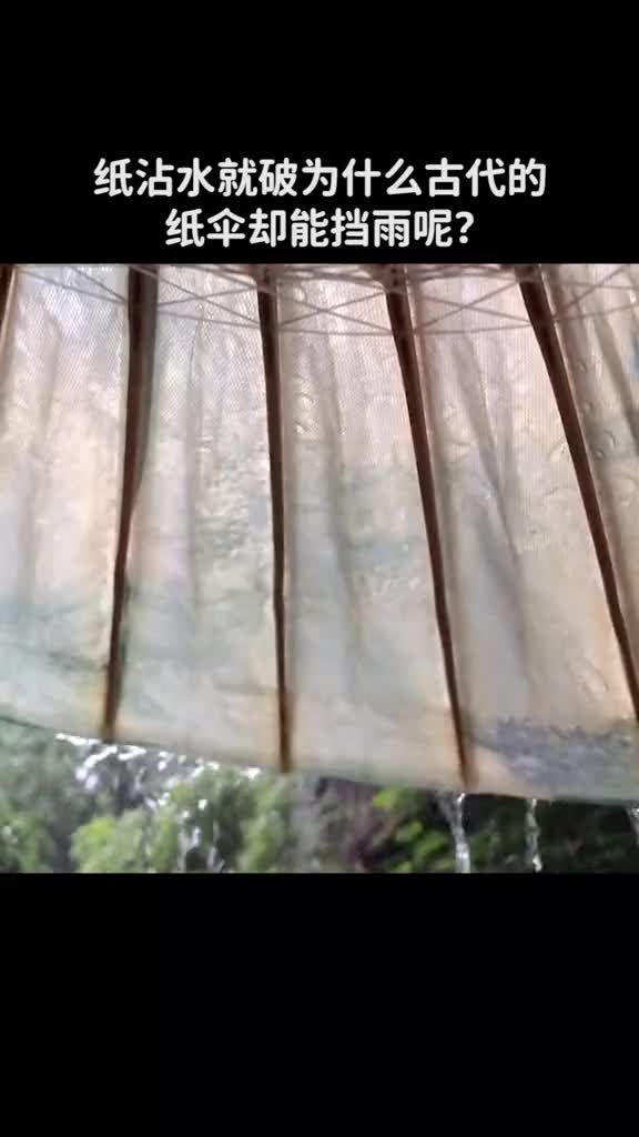 纸沾水就破为什么古代纸伞能挡雨呢