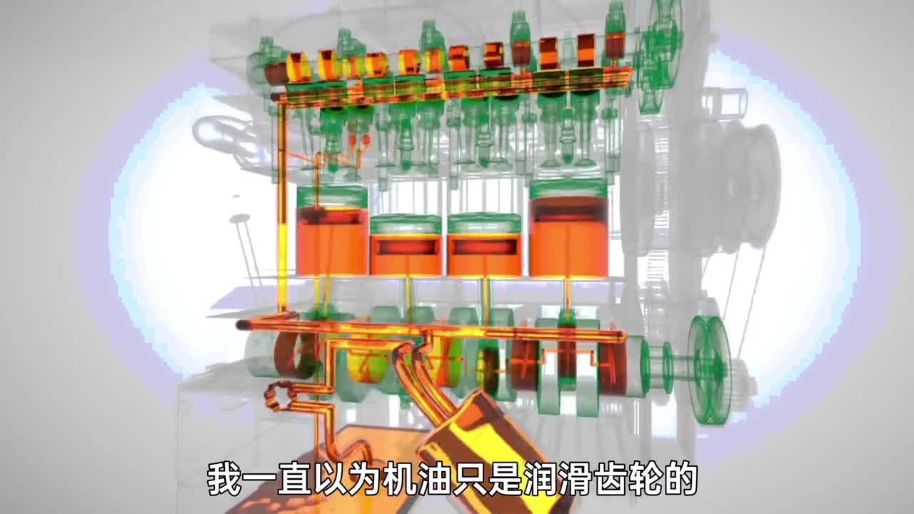 发动机机油工作原理3D动画清晰演示