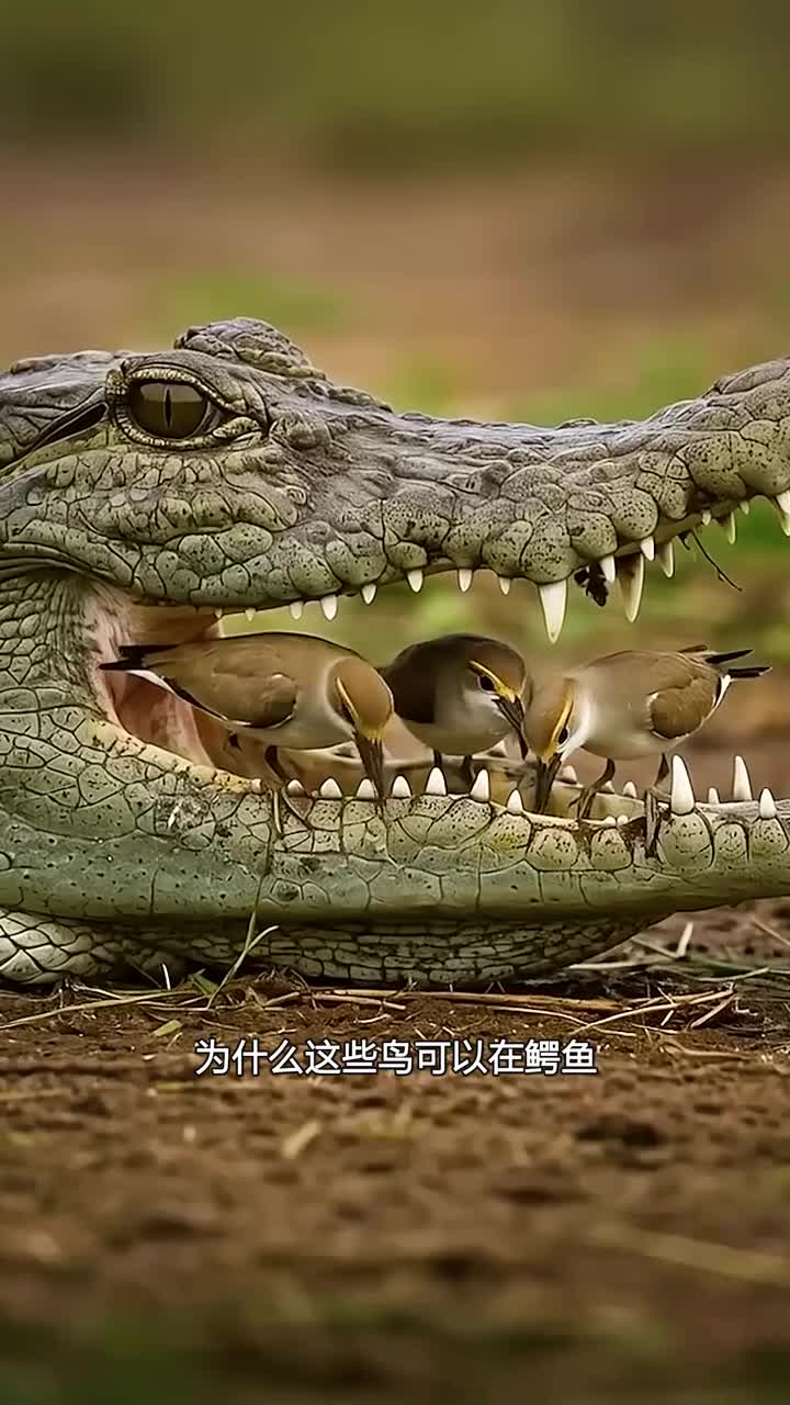 为什么鳄鱼不咬这些鸟