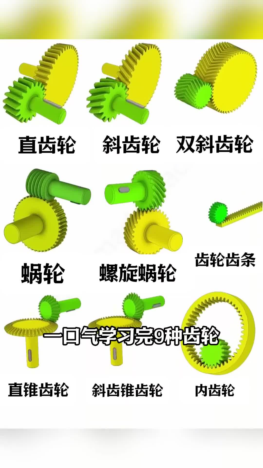 第114集丨一口气学完9种齿轮