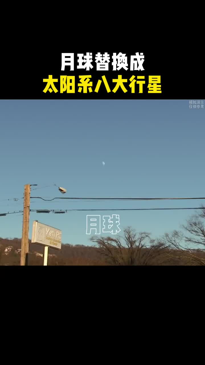 如果把月球换成八大行星会看到什么景象