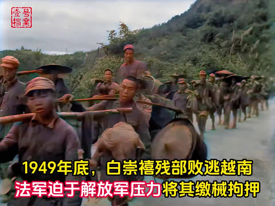 1949年底白崇禧残部败逃越南结果被法军缴械并送进集中营