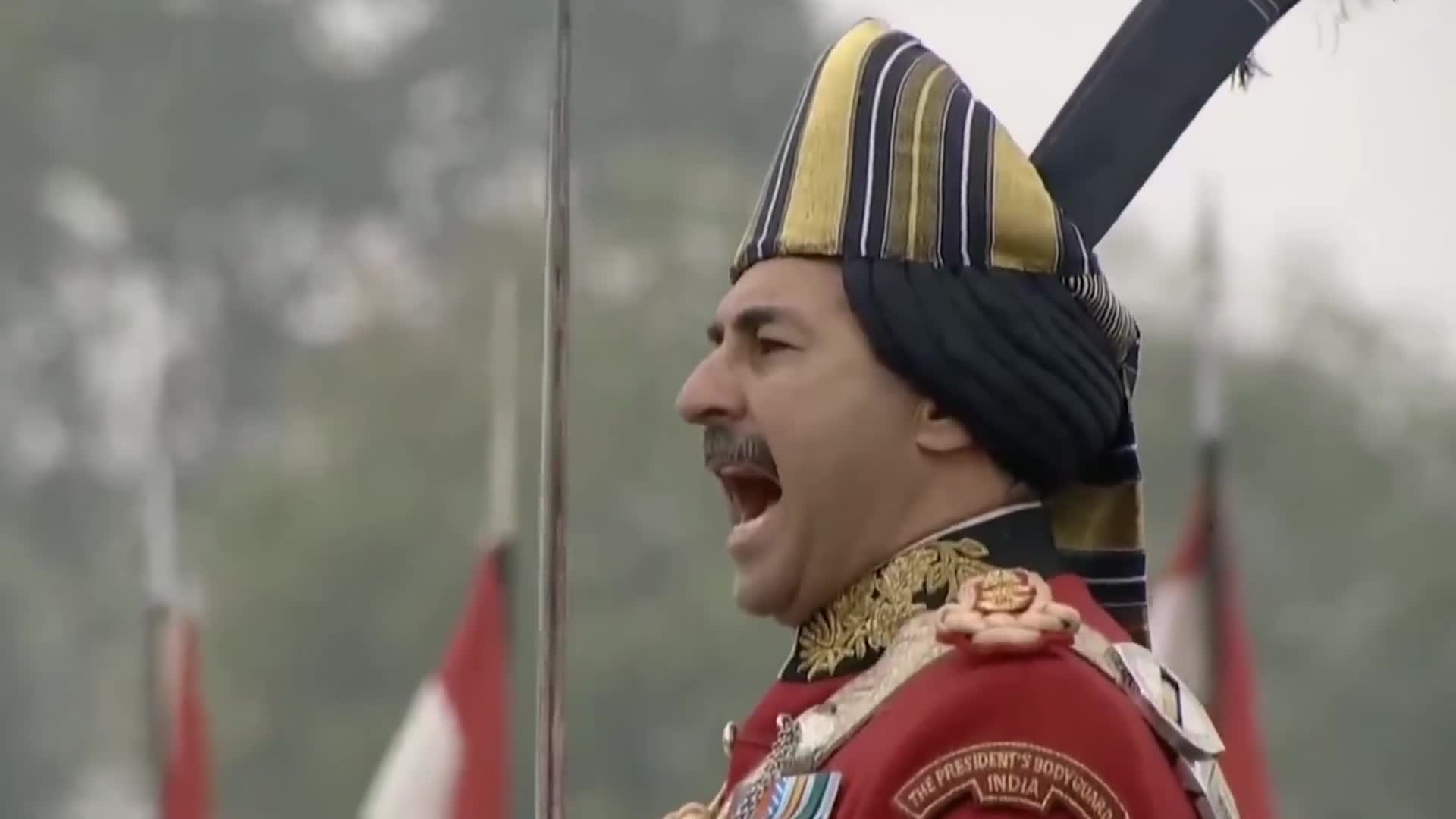 2015年印度阅兵真实影像摩托车表演技惊四座奥巴马强行憋笑成经典