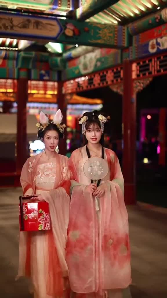 中秋一轮满秋叶万里香文旅小姐姐再此祝大家中秋节快乐