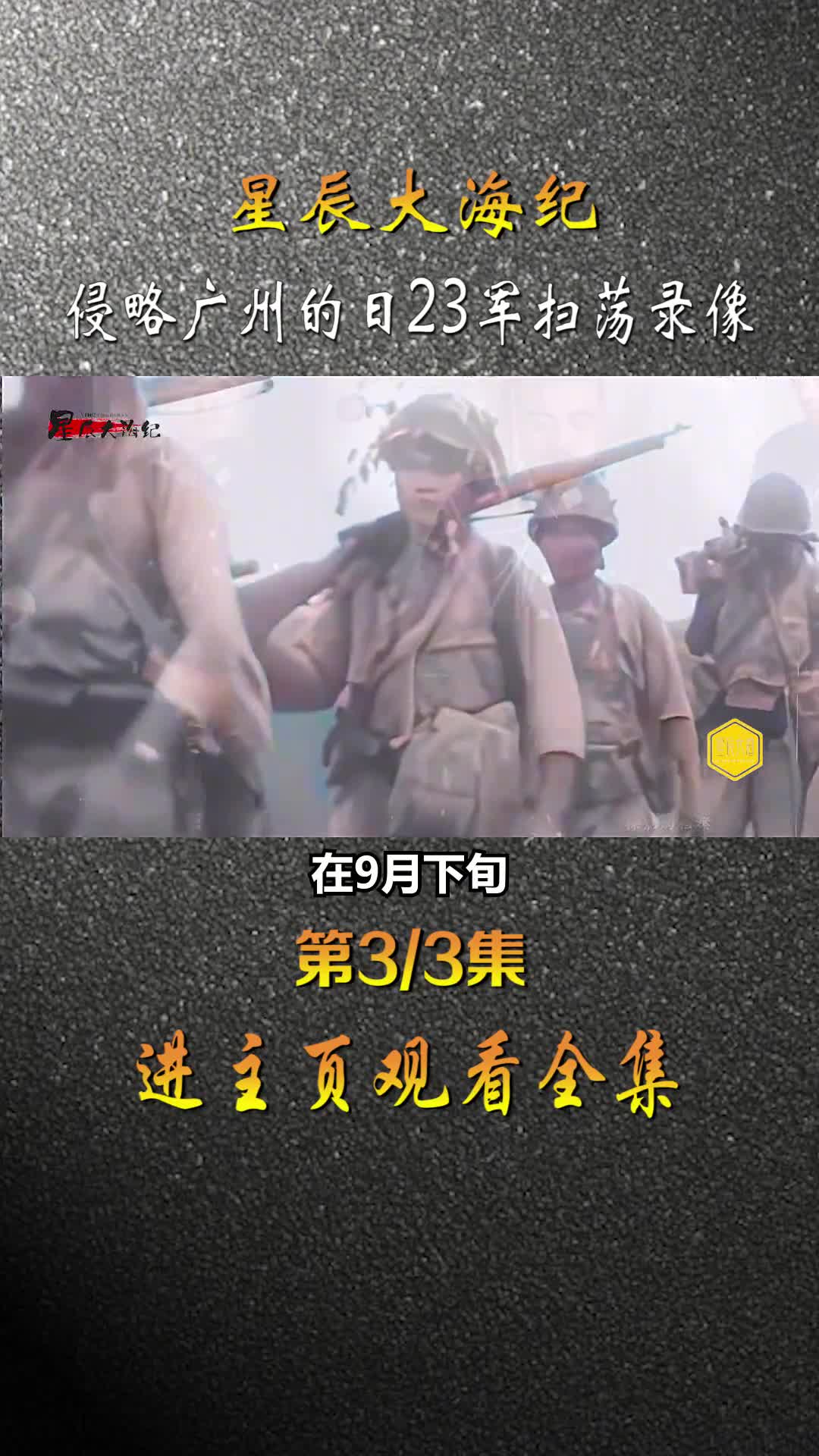 1941年侵略广州的日23军沿江门扫荡在田地野炊烤抢夺老百姓的鸭子镜头