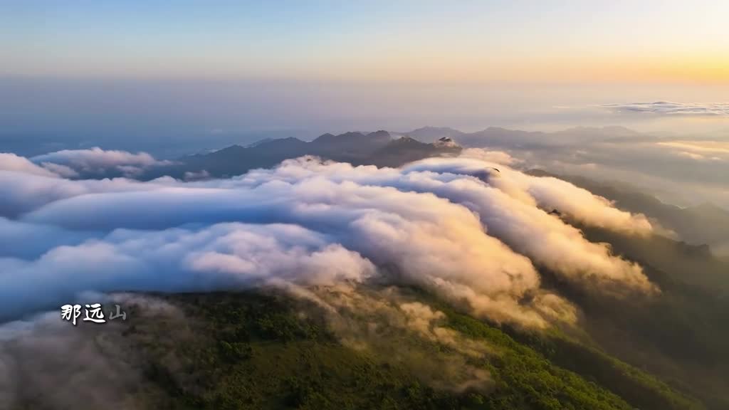 雨后秦岭云海佛光高山杜鹃构成一幅山水画卷