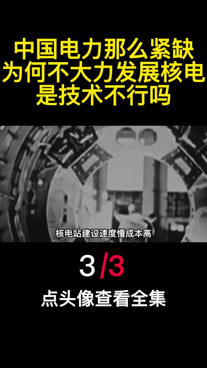 中国电力那么紧缺为何不大力发展核电是技术不行吗3