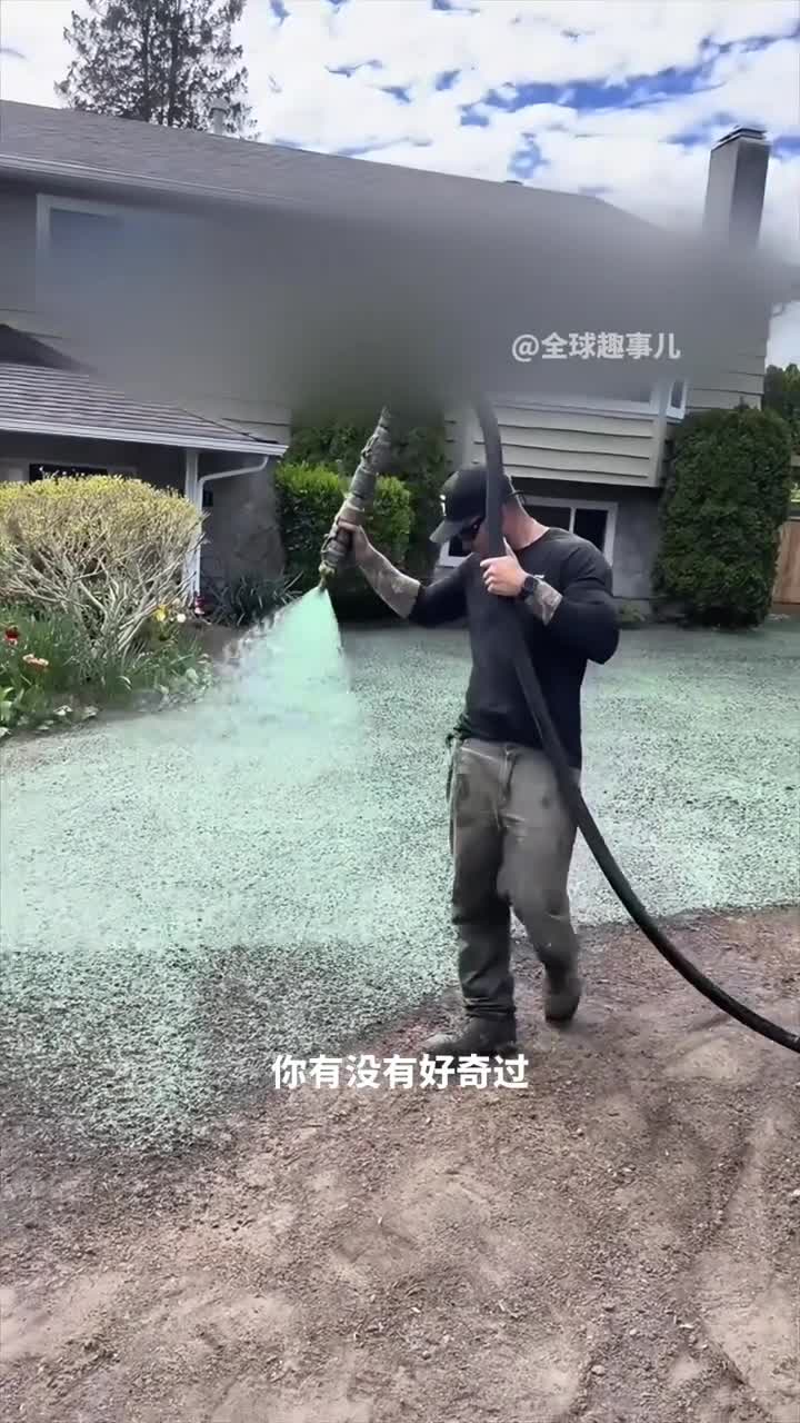 在家门口喷洒绿色这种喷播种草新方式让你轻松搞定绿化