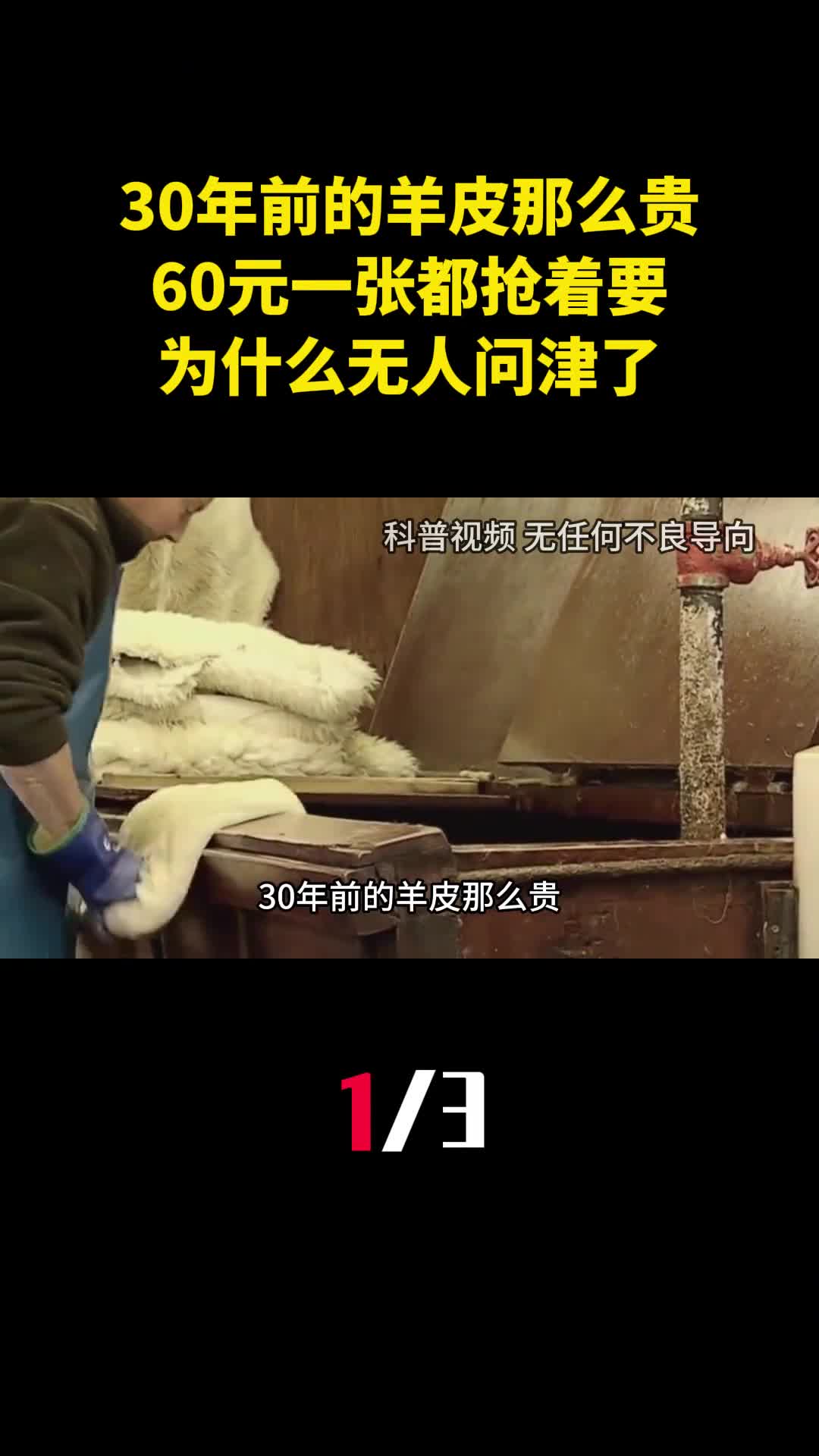 30年前的羊皮那么贵60元一张都抢着要为什么现在无人问津了1