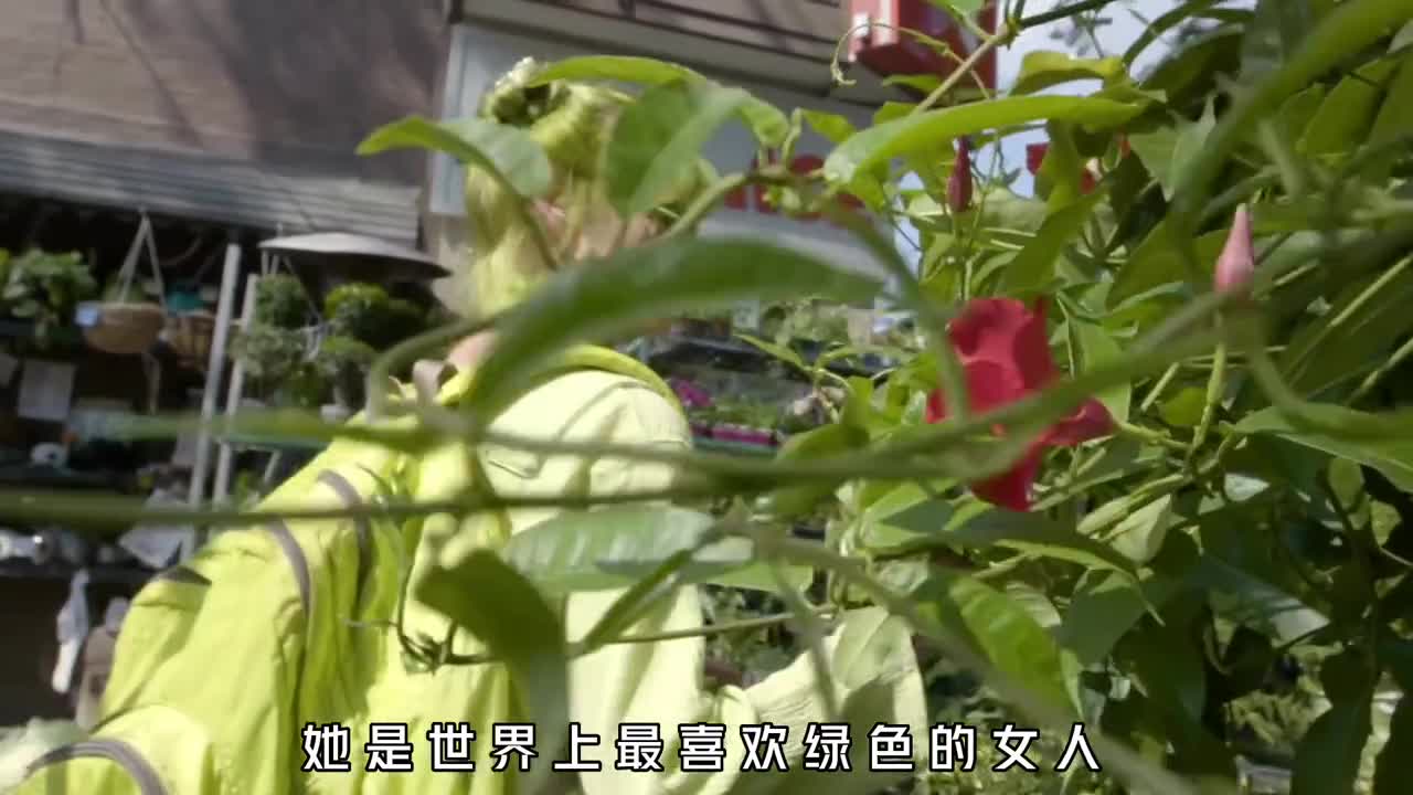 最喜欢绿色的女人从服饰到家居从头发到手指甲全都是绿色