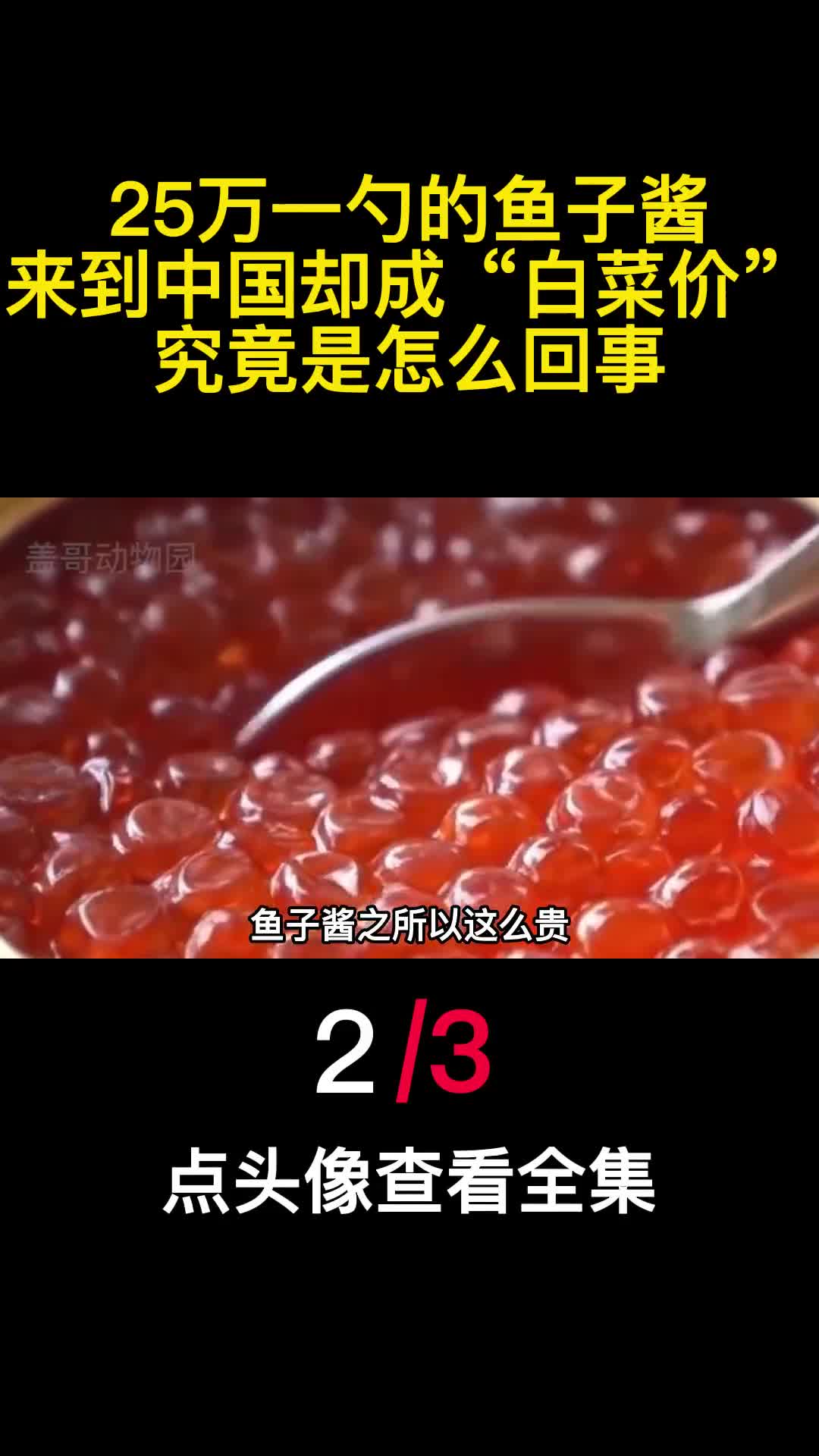 25万一勺的鱼子酱来到中国却成白菜价究竟是怎么回事2