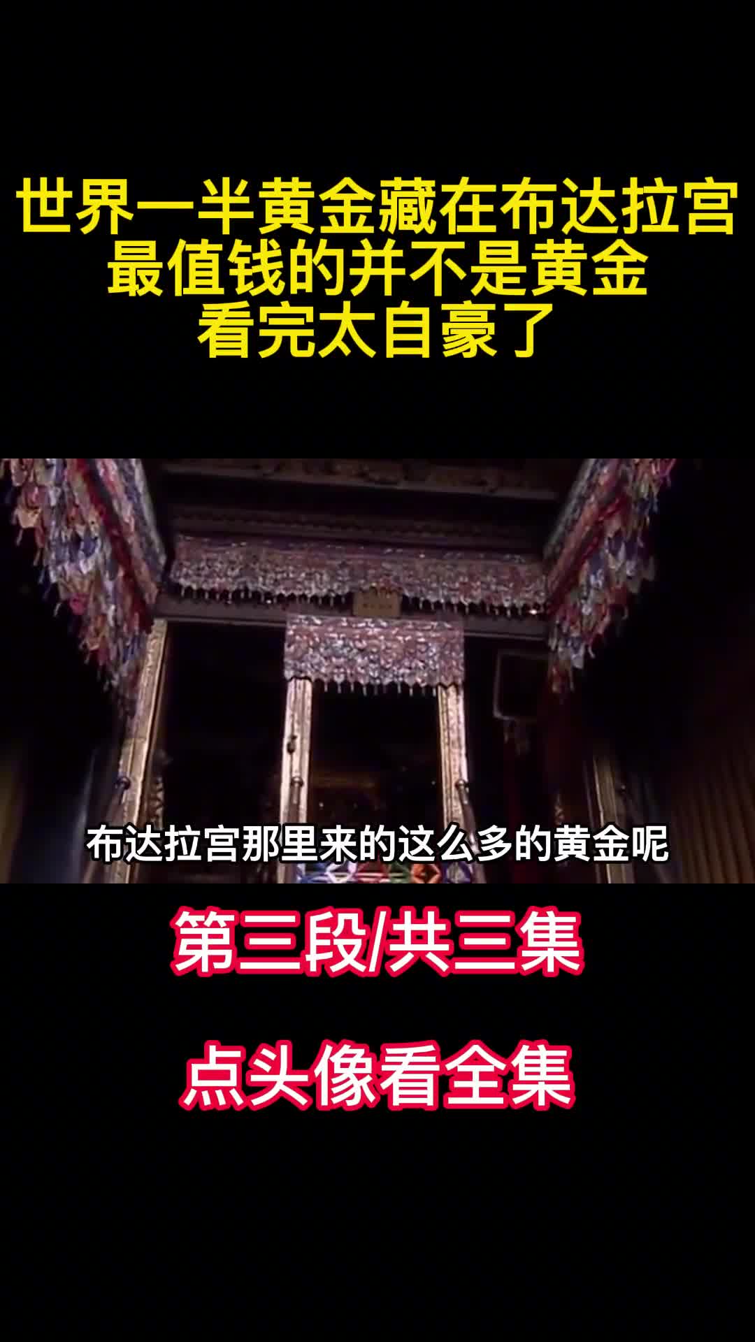 世界一半黄金藏在布达拉宫最值钱的并不是黄金看完太自豪了3