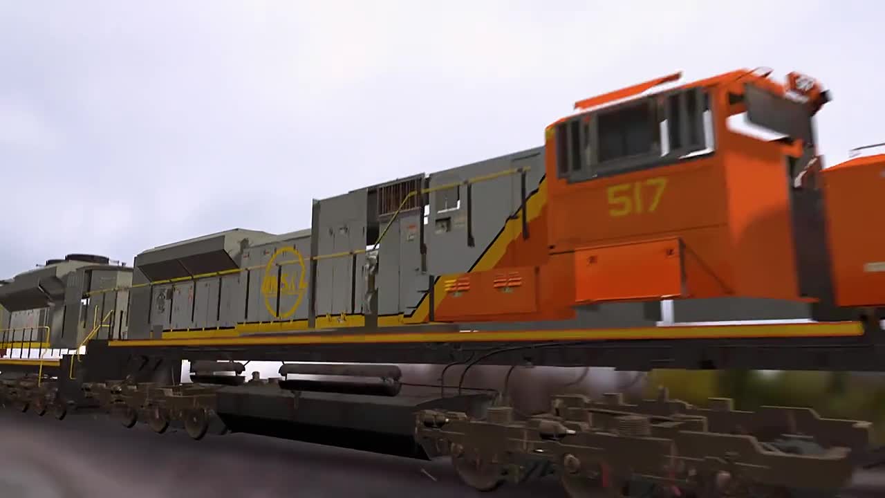 柴电动力火车头的工作原理可拉动240节车厢