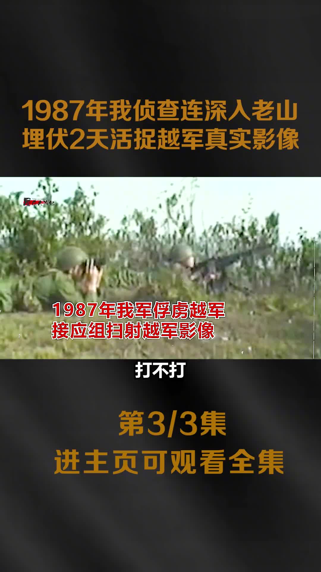 1987年我军侦察连活捉越军影像深入敌军腹地埋伏2天越军腿吓软