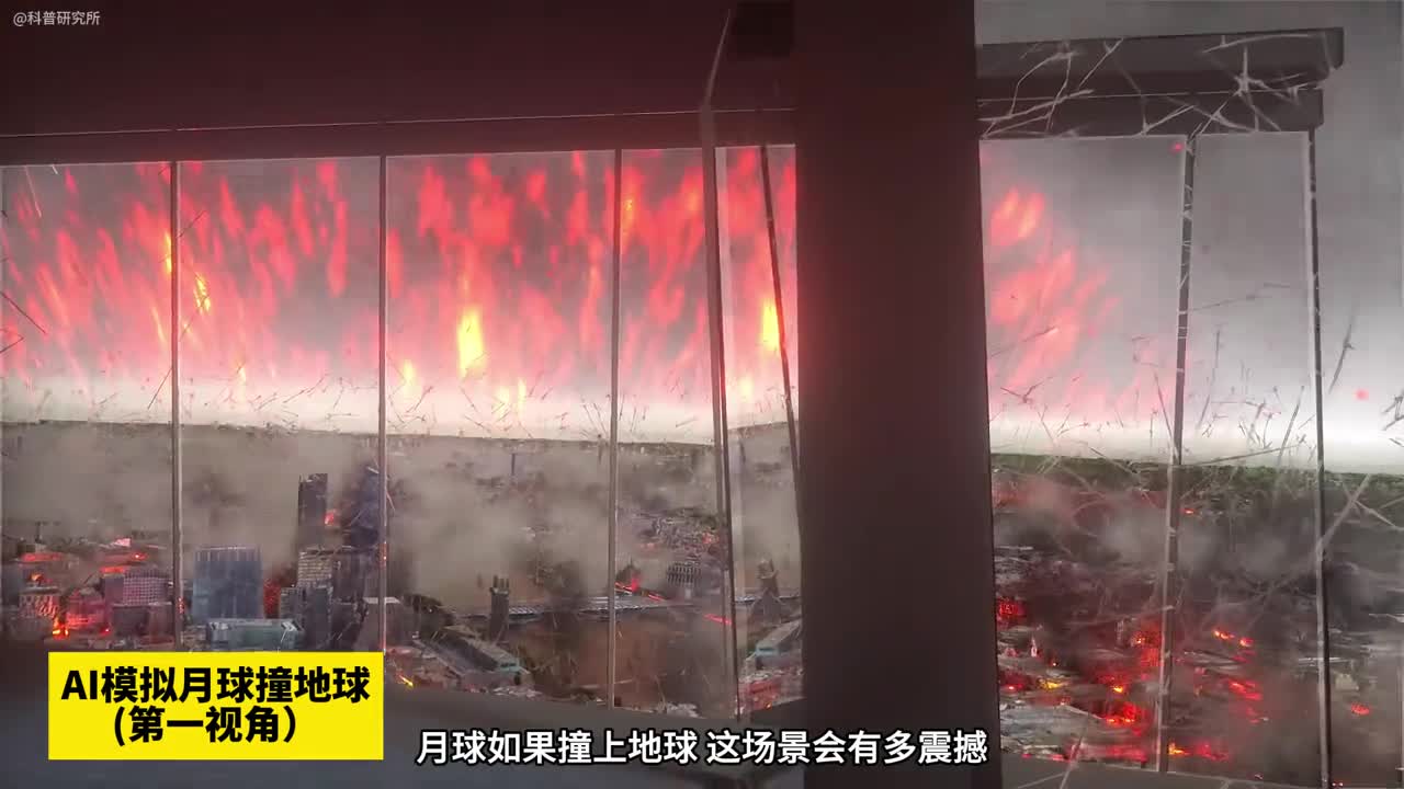 模拟月球撞地球这画面比电影还要震撼一