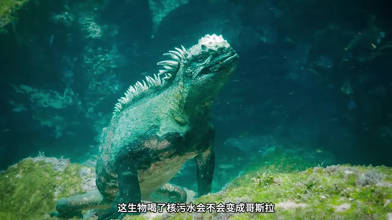 很像哥斯拉的海生物他是受到了污水影响吗