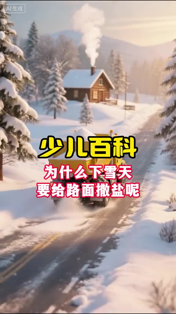 少儿科普百科为什么下雪天要给路面撒盐呢