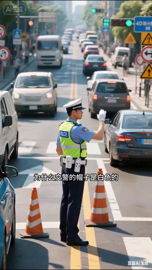 少儿科普百科为什么交警的帽子都是白色的呢