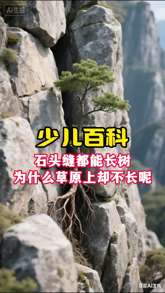 少儿科普百科石头缝都能长树为什么草原上却不长呢