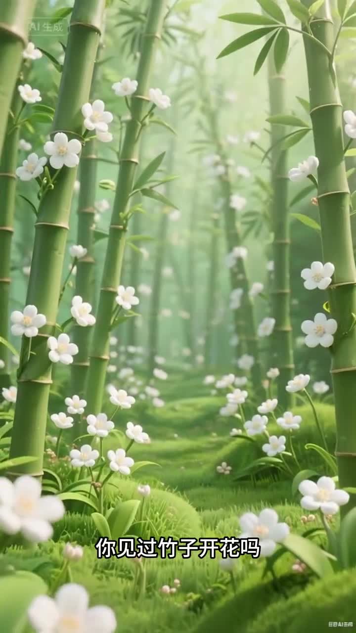 少儿科普百科竹子原来也会开花吗