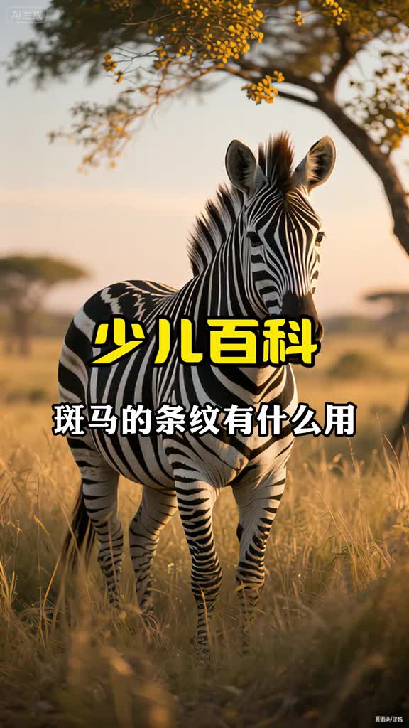 少儿科普百科斑马的黑白条纹有什么用呢