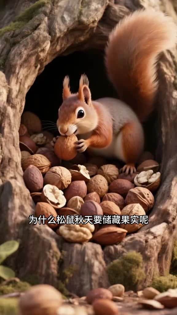 少儿科普百科为什么松鼠秋天要储藏果实呢