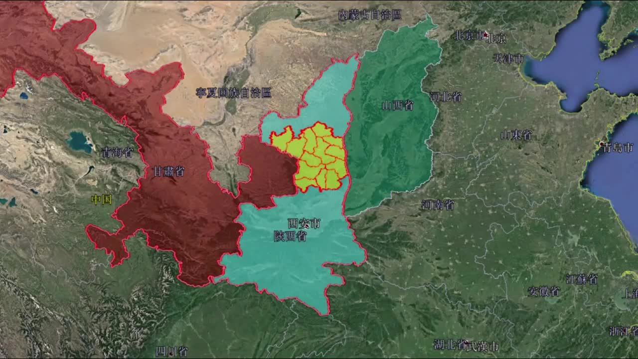 三维地图看延安革命圣地中华民族发祥地千沟万壑发展太不易