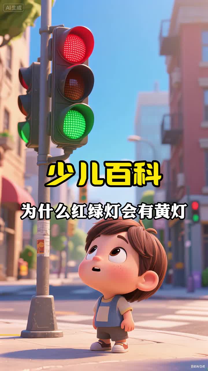 少儿科普百科为什么红绿灯会有黄灯呢