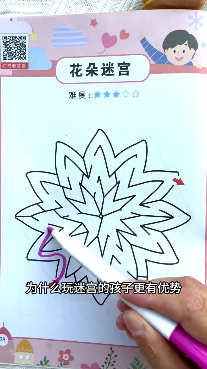 经常玩迷宫游戏可以锻炼孩子的专注力和空间思维能力以后遇到图形几何类型题目都能轻松解决