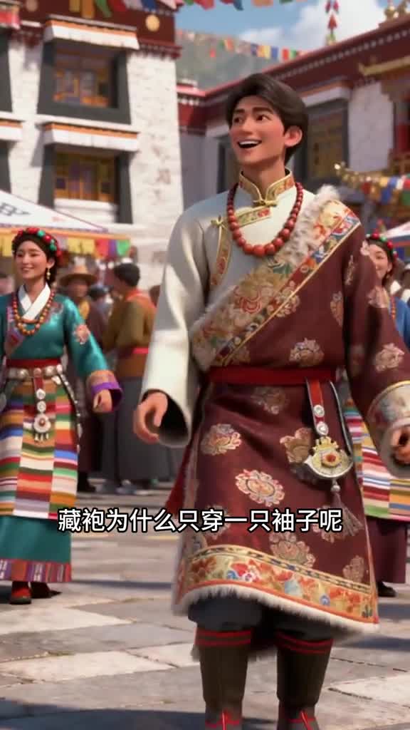 少儿科普百科为什么藏袍只穿一只袖子呢