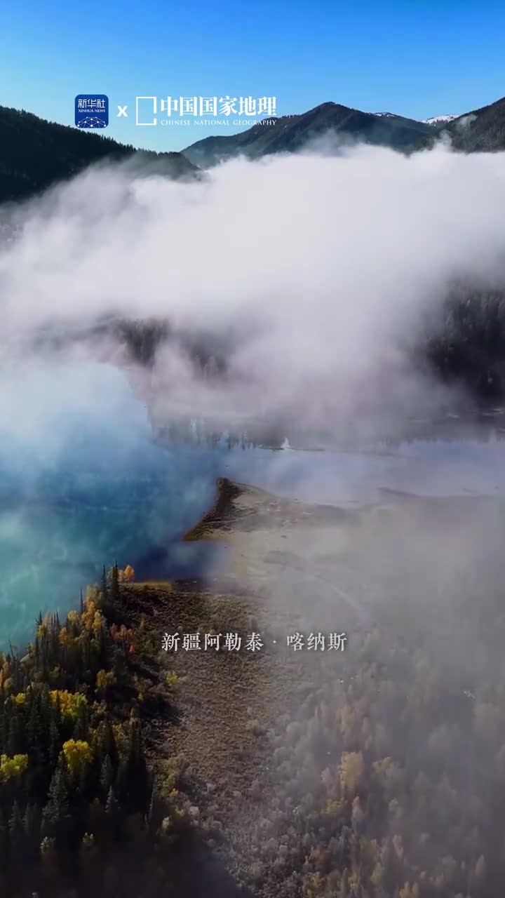 秋雾酝酿人间的诗秋日的新疆喀纳斯每当雾气腾起时一层薄薄的白纱让那些艳丽的色彩变得朦胧变得柔美颇有意境