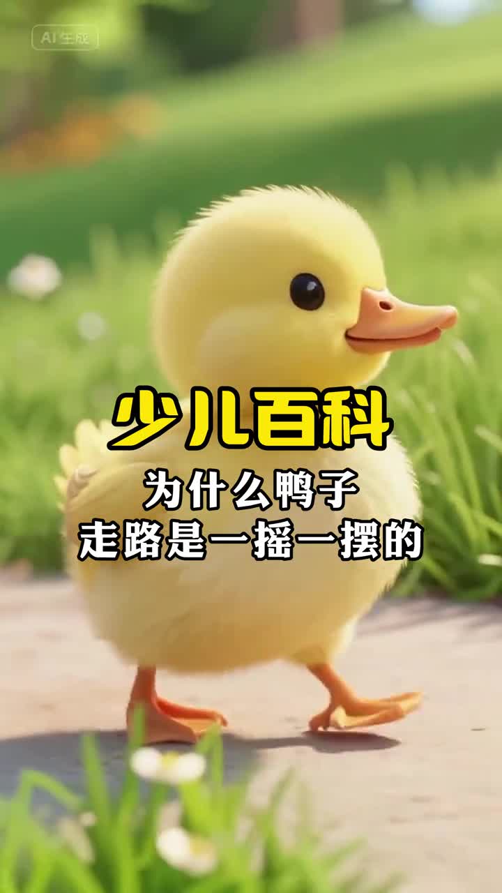 少儿科普百科为什么鸭子走路总是一摇一摆的呢