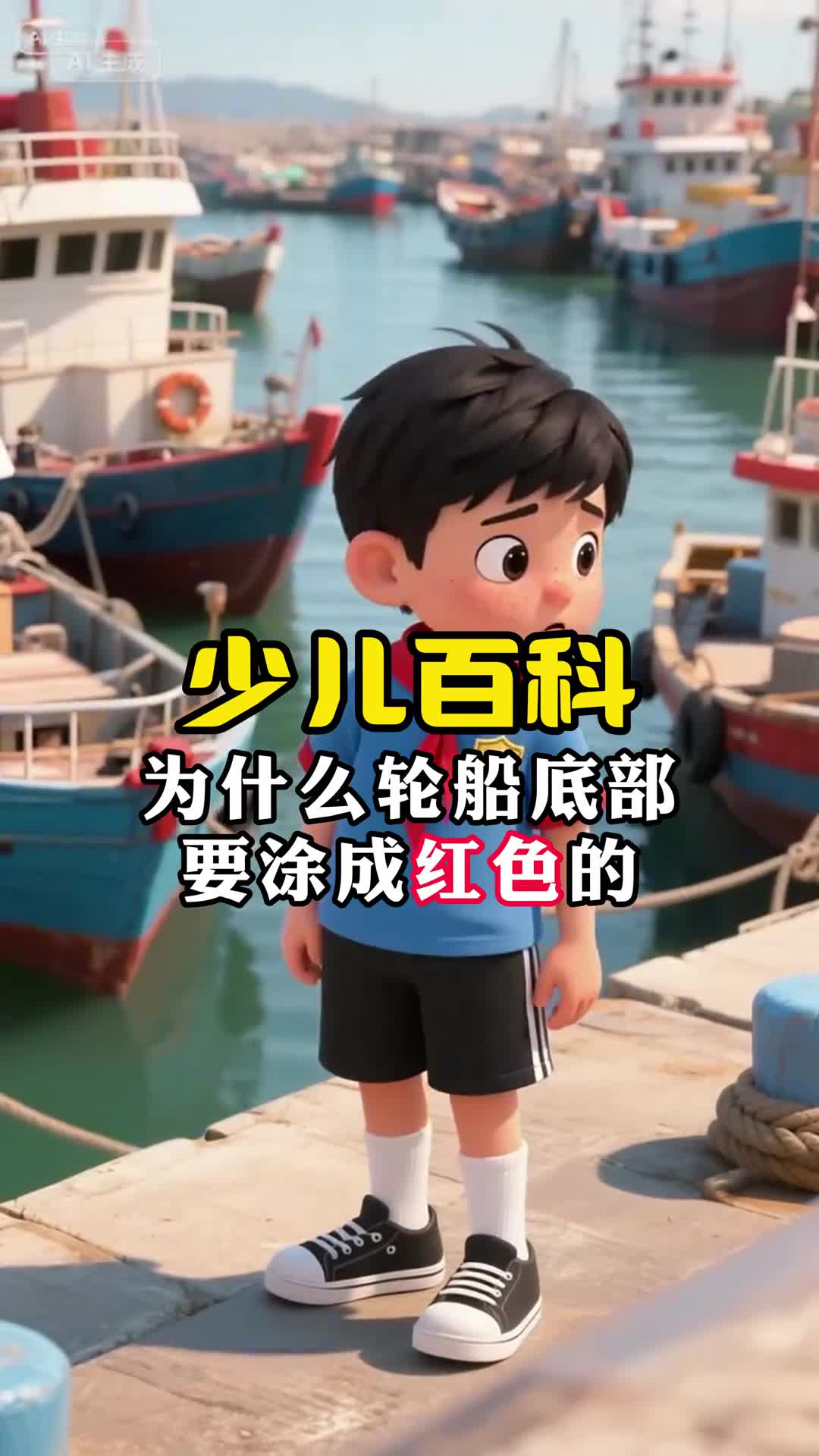 少儿科普百科为什么轮船底部要涂成红色的