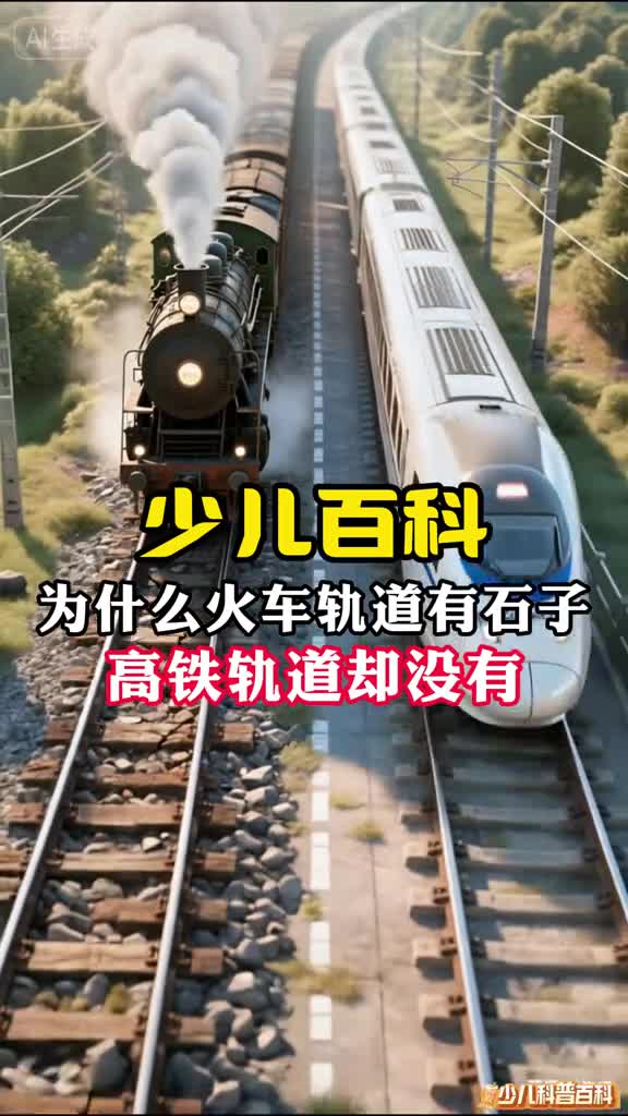 少儿科普百科为什么火车轨道上铺满了石子高铁轨道上却没有呢