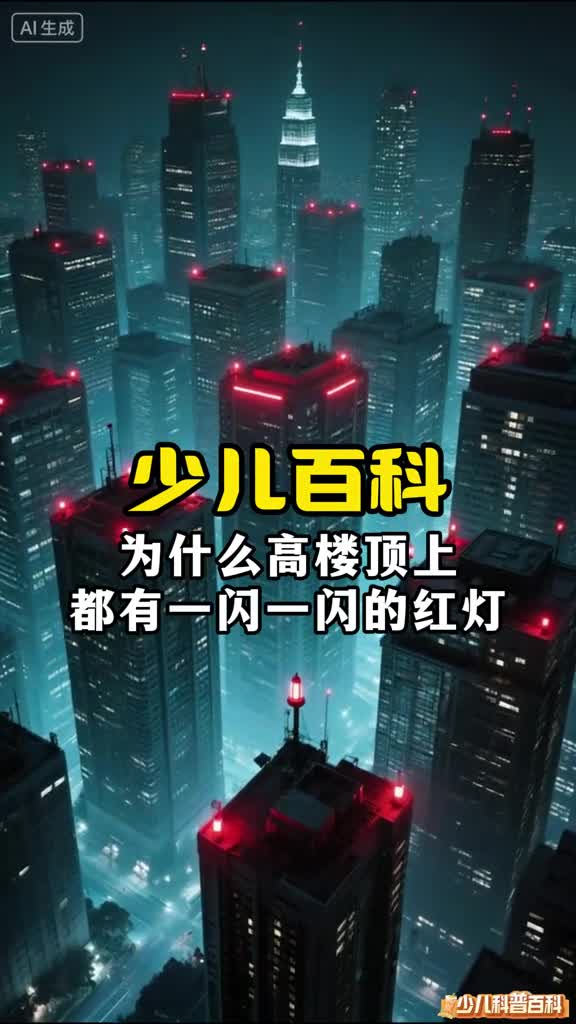 少儿科普百科为什么高楼顶上都有一闪一闪的红灯呢