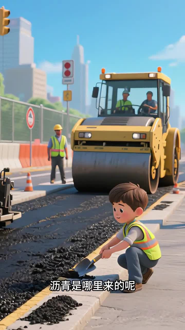 少儿科普百科铺马路的沥青是哪里来的