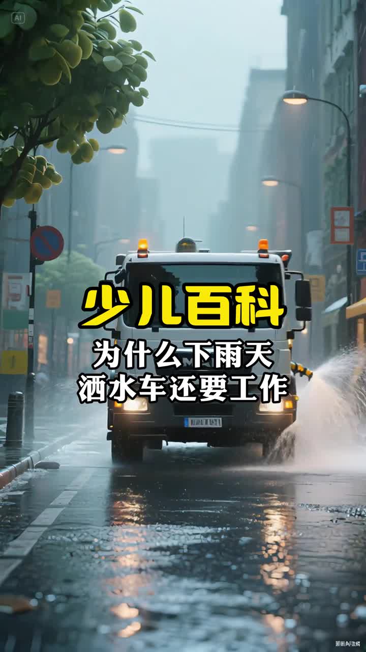 少儿科普百科为什么下雨天洒水车还要工作呢