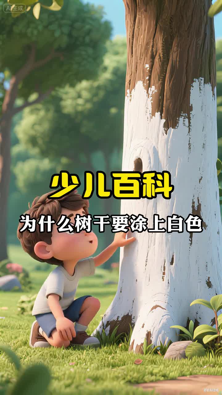 少儿科普百科为什么树干都要涂成白色的