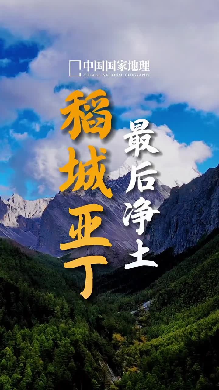 有一个地方叫稻城我想和你一起去那里看蔚蓝的天空看白色的雪山看金色的草地看一场秋天的童话