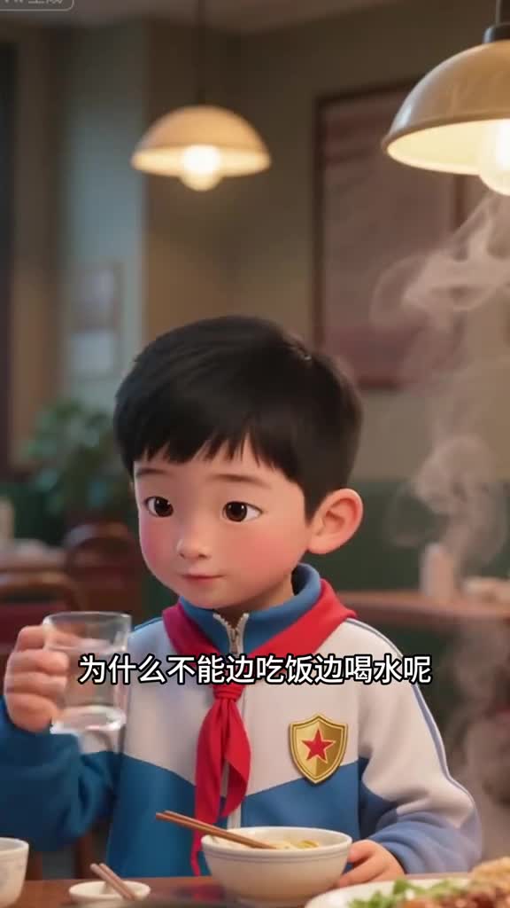 少儿科普百科为什么不能边吃饭边喝水呢