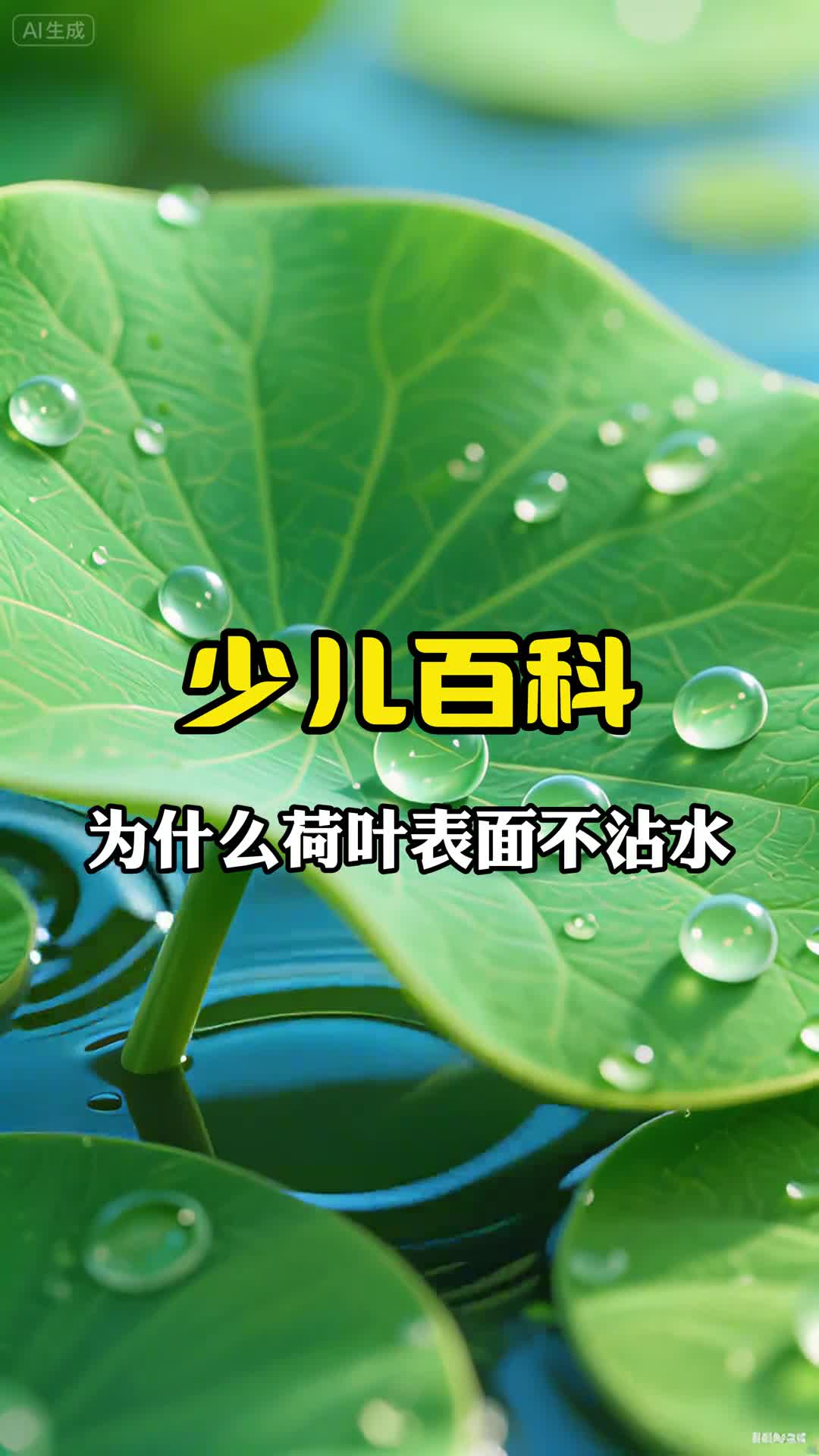 少儿科普百科为什么荷叶表面不沾水呢