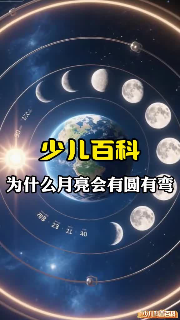 少儿科普百科为什么月亮会有时圆有时弯呢