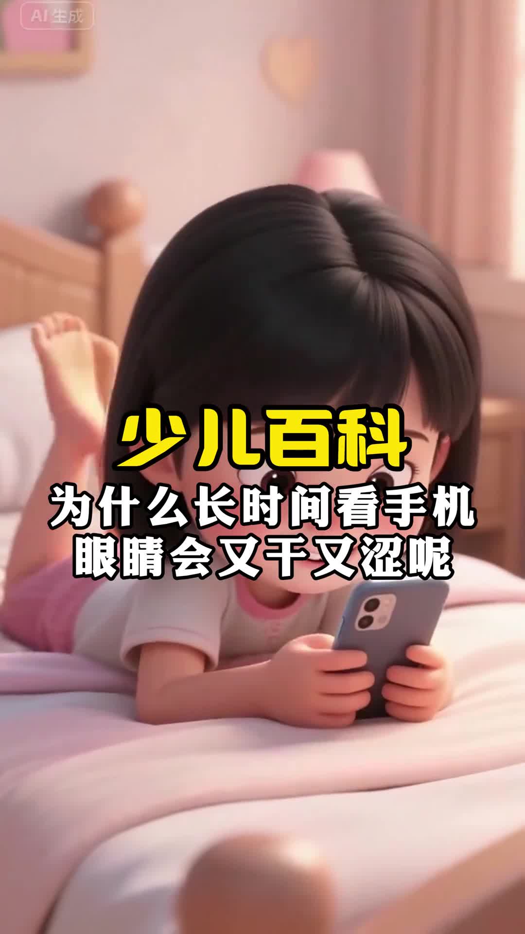 少儿科普百科为什么长时间看手机眼睛会又干又涩呢