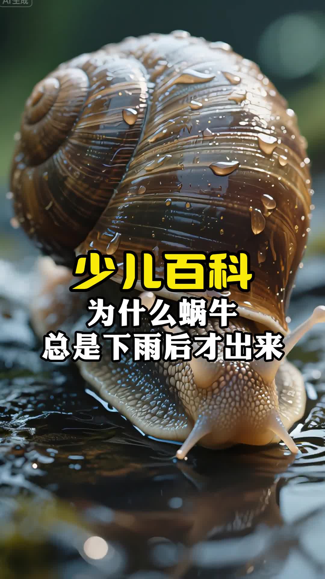 少儿科普百科为什么蜗牛总是下雨后才出来